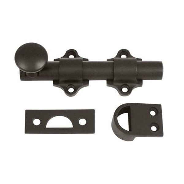 Dendesigns 4 in. Heavy Duty Dutch Door Bolt, Oil Rubbed Bronze - Solid DE2667062